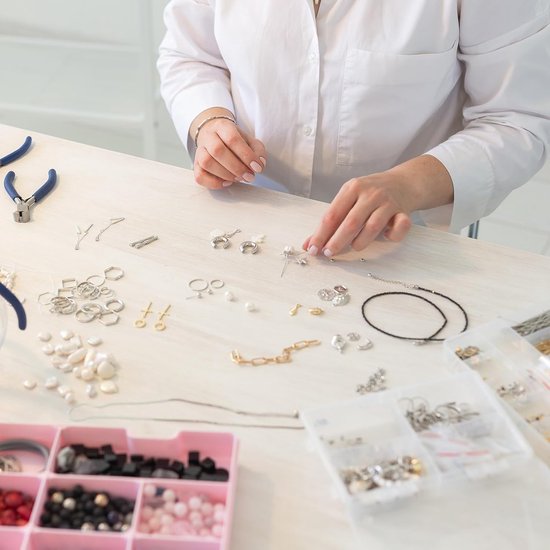 50 stuks open springringen, 20 mm gevlochten O-ringen voor het maken van sieraden, halskettingen, armbanden en knutselwerk, witgoud — afbeelding 4