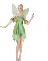 Joya Party® Fee Kostuum Dames Groen | Elf Verkleedjurk Vrouwen | Fee Verkleedkleding Vrouw | Boself Kostuum | Vleugels & Armbanden | Sexy Carnaval Outfit | Halloween | Maat S/M