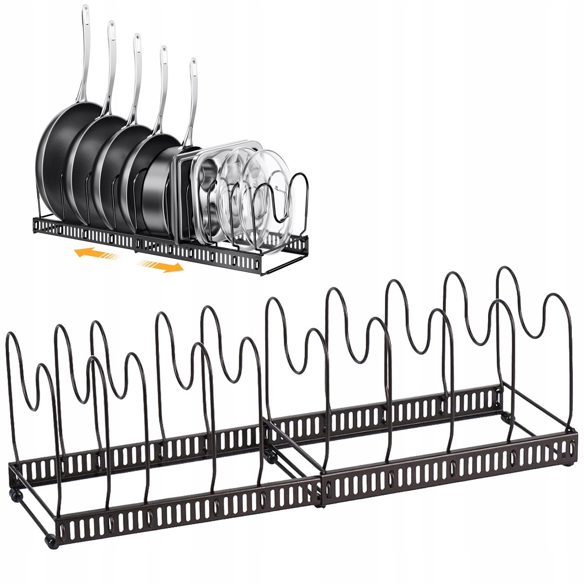 Verstelbare Pan Organizer & Dekselhouder - Keuken Opbergrek
