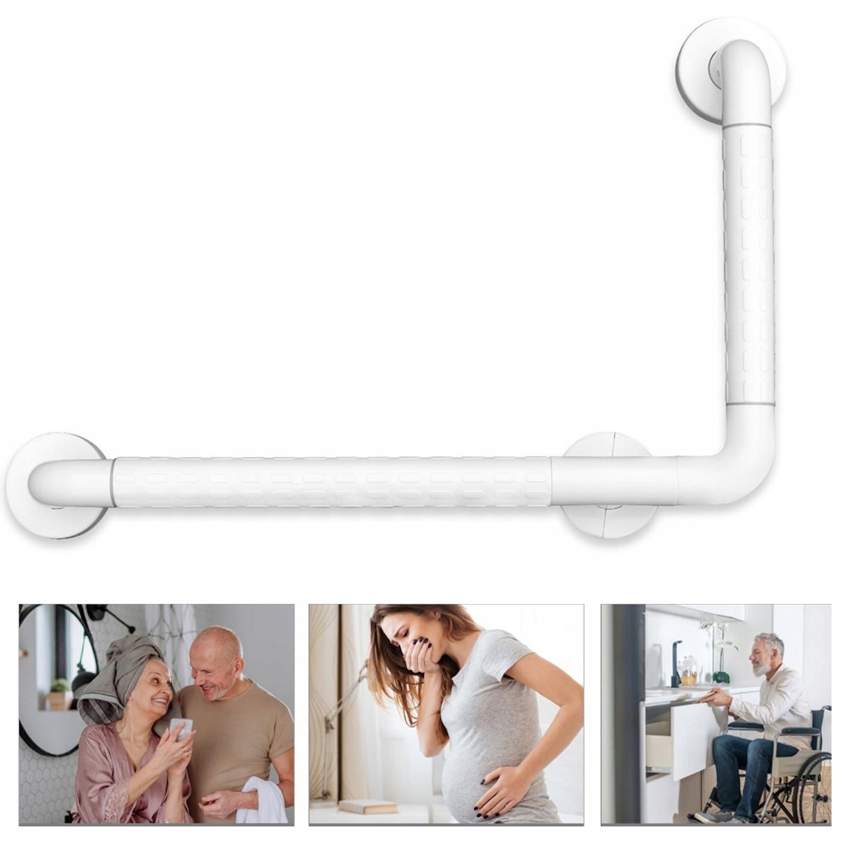 Hoekgreep Badkamer 90° Antislip - Veiligheid voor Ouderen & Mindervaliden