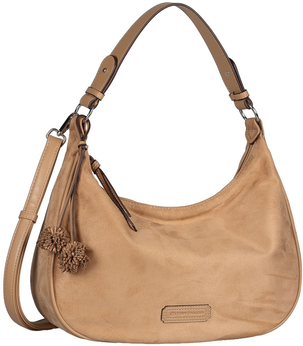 TOM TAILOR schoudertas Idra Hobo Bag Camel Lichtbruin