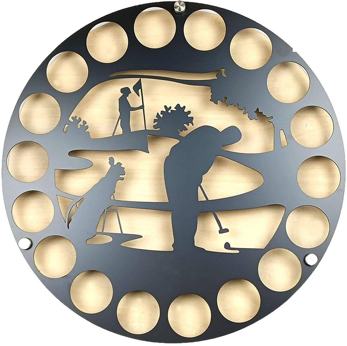 Omgoods - Elegante Wandhouder voor Golfballen, 35 x 35 cm