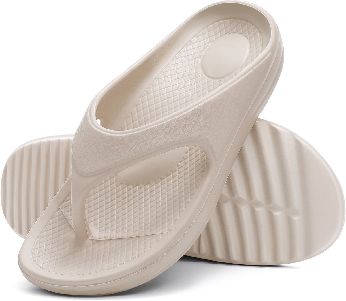 Homaxy - Ergonomic Flip-Flops - Dames Slippers - Anatomic Dames Slippers - Licht kaki