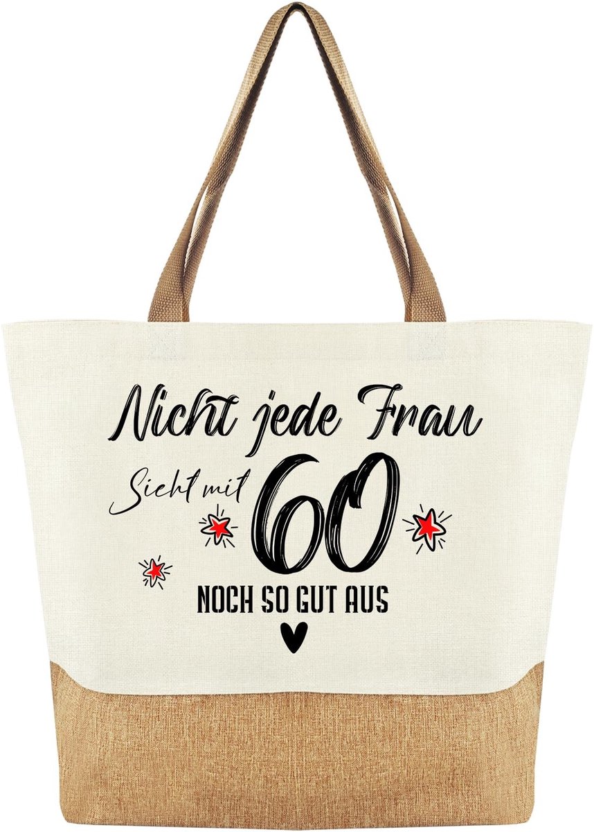 Omgoods - Jute Tas voor Vrouwen met Humoristisch Ontwerp