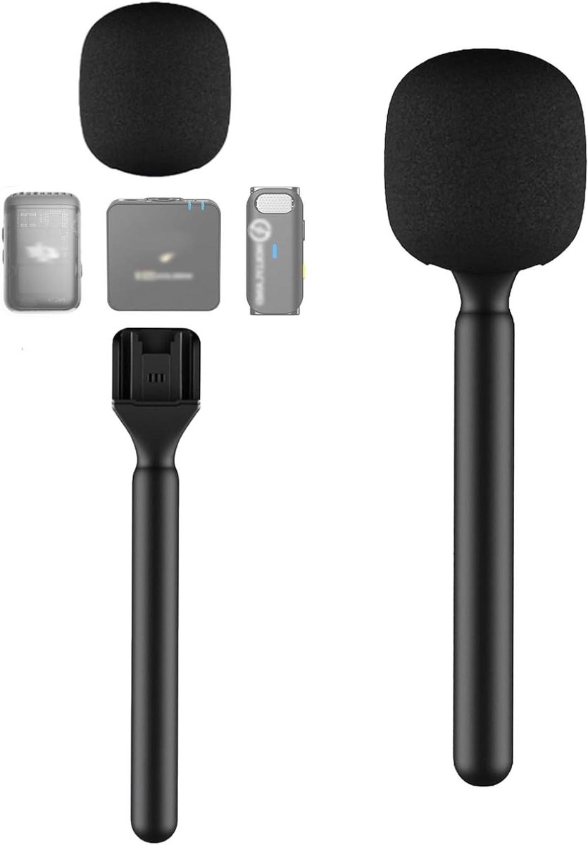 Microfoon Handgreep - Adapter Rig - Interview Opname - Universele Compatibiliteit - 27 cm Pakket - Zwart