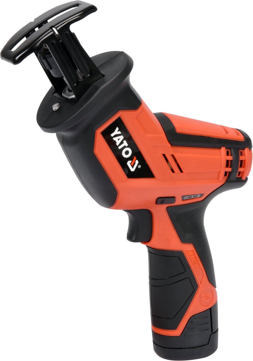 Accu Reciprozaag 12V - Compacte Takkenzaag & Schrobzaag - Inclusief 2.0 Ah Accu, Snellader & 5 Zaagbladen - Vonkvrij Metaal, Hout & Kunststof Zagen - Met Universele 1/2 Inch Zaagbladopname