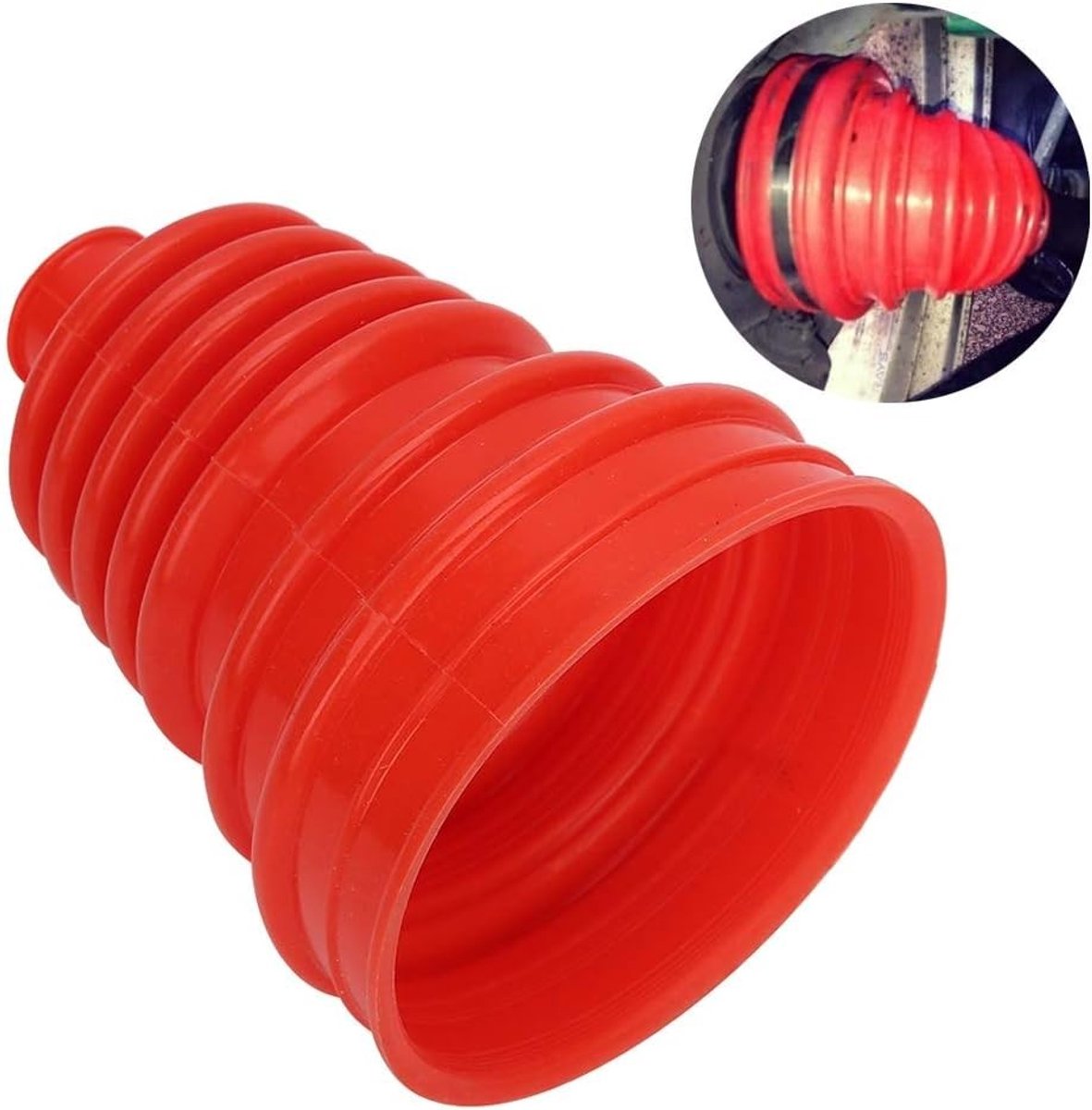 Universele Beschermhoes - Stofkap Aandrijfas - Auto Onderhoud - Duurzaam Rubber Materiaal - Verschillende Maten - Rood