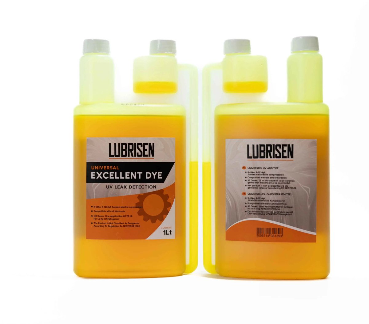 Universele UV lekdetectie additief olie 1000 ml voor R134A / R1234YF / hybride & elektrisch