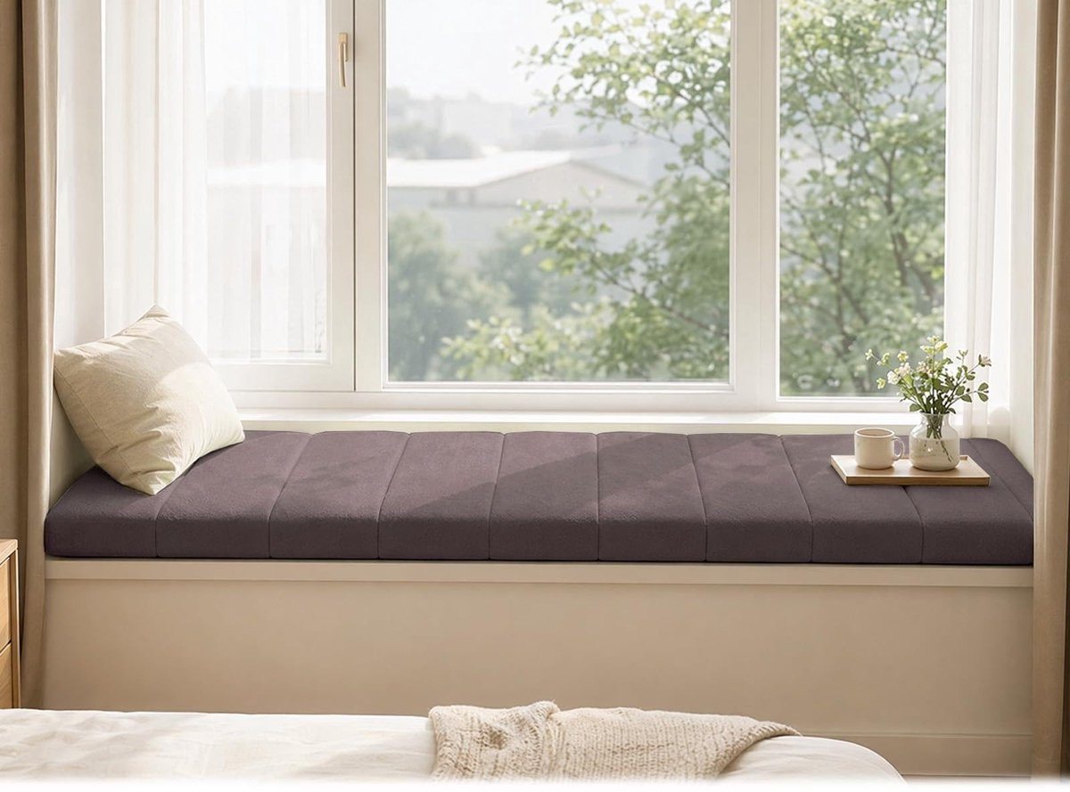 Elzusha - Bankkussen Tuinbank 100x40 cm 4.5 cm Dik Antislip Caramel