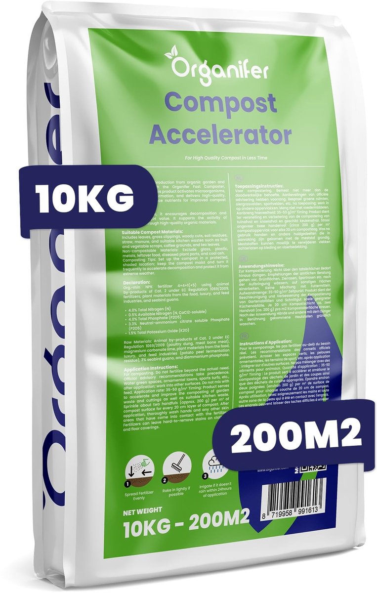 Elzusha - Compostversneller - 10 kg voor 50-200 m² / 10 M³ - Organisch