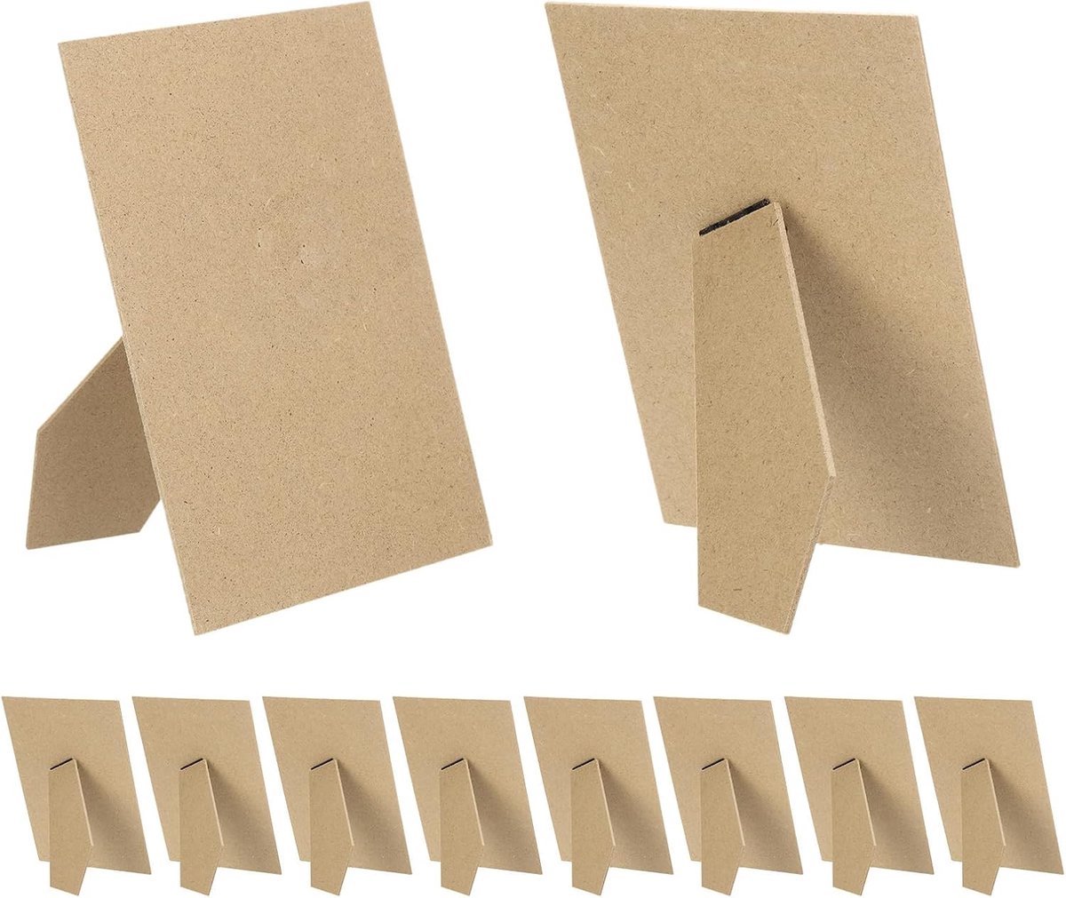 10 stuks schildersezel achterkant voor fotolijst, 10 x 15 cm vervangende fotolijst, ezel achterkant, doe-het-zelf fotobord voor fotolijsten, tegels, populier