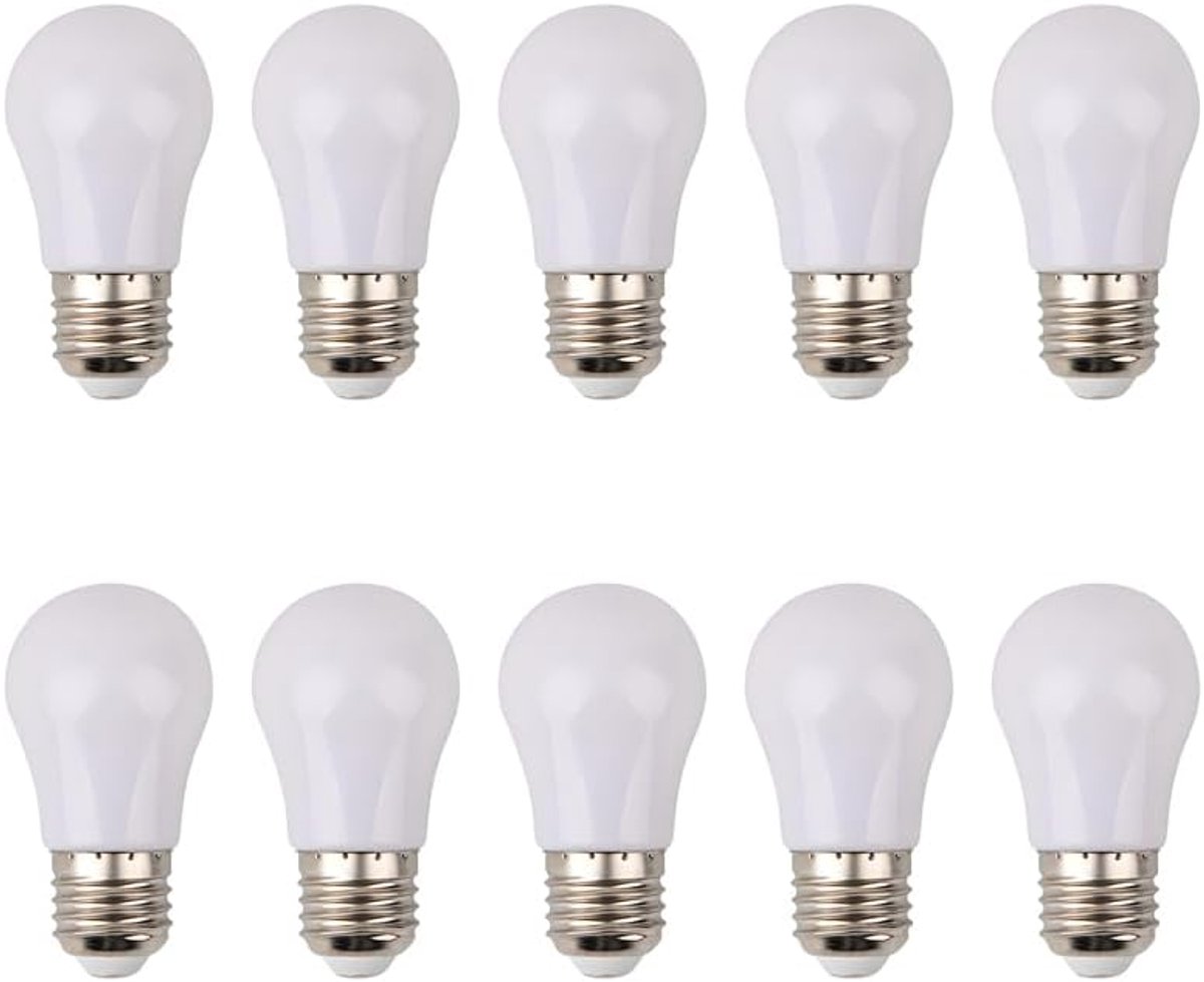 LED Lamp 3W A50, 2700K Warm wit LED Lamp, 300LM, 30W Gloeilamp vervangen, 230 ° Stralingshoek, Niet Dimbaar, 10 Pack