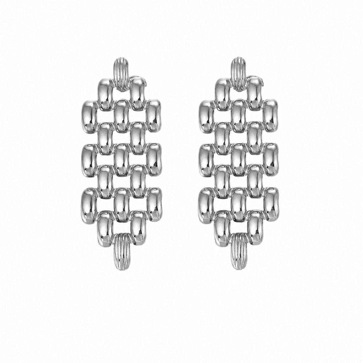 Veldy Oorbellen Dames - Oorbellen Dames Zilver - Zilverkleurige RVS Oorbellen - Stainless Steel Oorbellen - Dames Sieraden - Oorbellen - Zilver