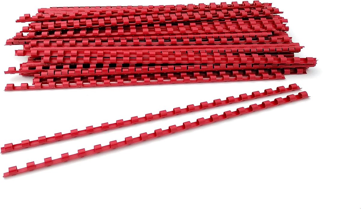 6 mm A4 21ringen rood Conf. 100 stuks.
