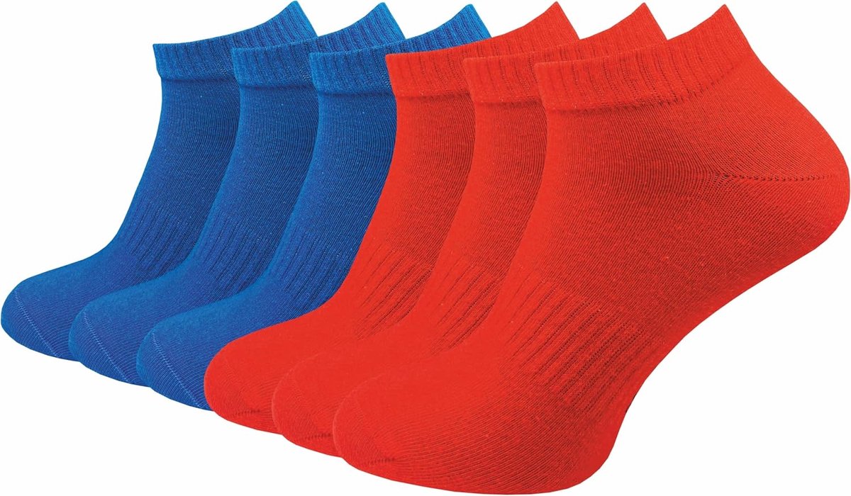 Sokken zonder naad (6 paar), korte sokken voor dames en heren, dankzij de geribbelde schacht glijden ze niet weg en geen kreukels