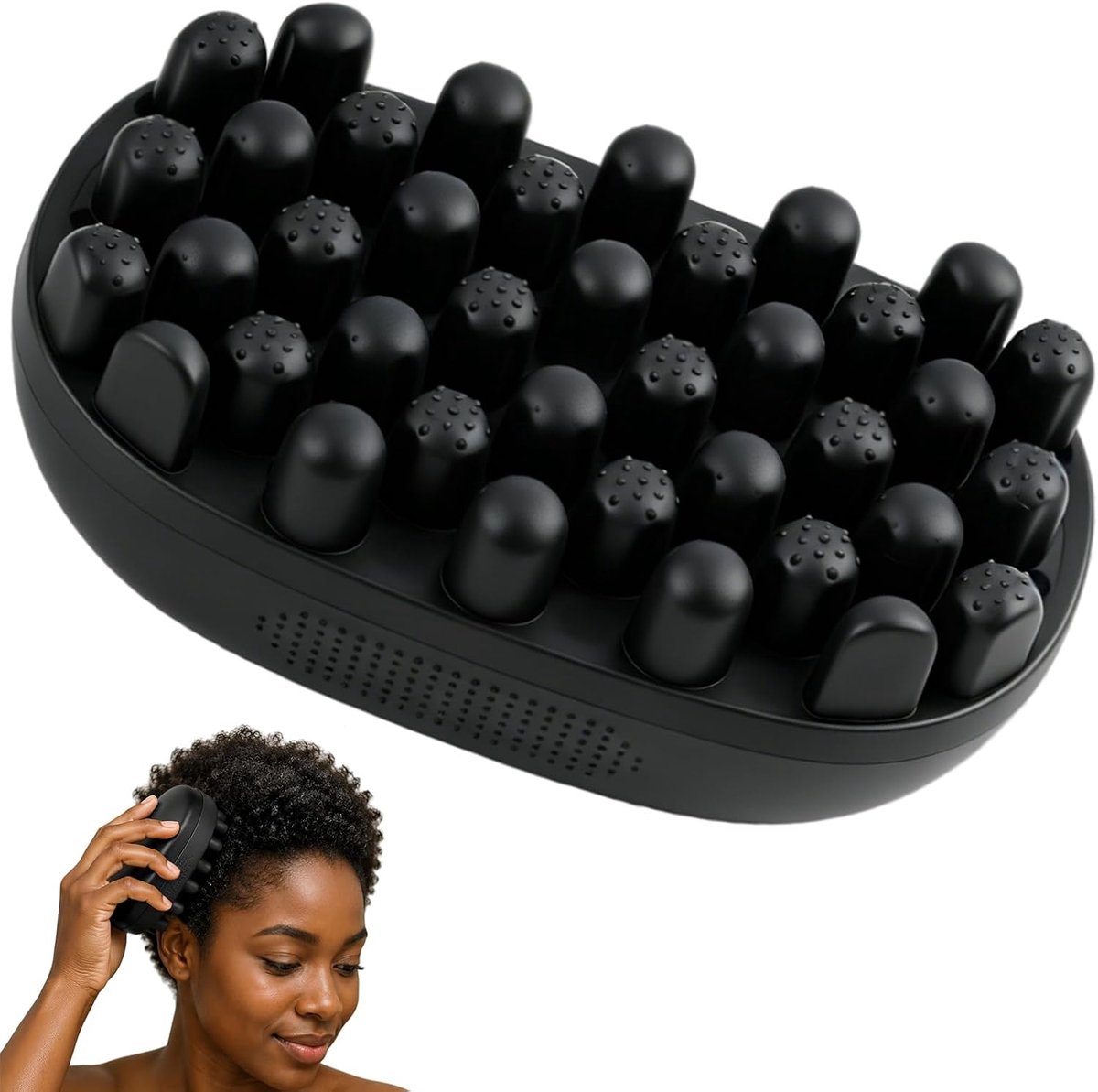 Haarspons, krullende haarborstel voor twist en dreads, borstel van rubber, duurzaam en zacht, afro-kam, beschermt de hoofdhuid, gemakkelijk te reinigen voor haartypes