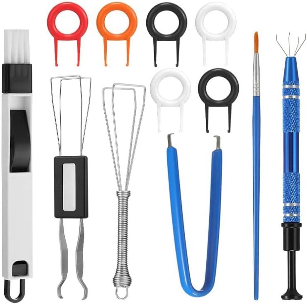 12 Stuk Toetsenbord Smeerschakelaar Trekker Sets Keycap Remover Mechanische Schakelaar Opener Voor Mechanische Toetsenborden Reparaties Reiniging