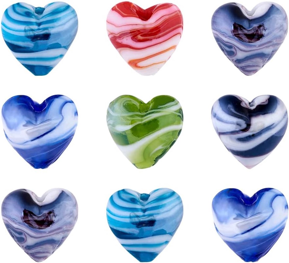 Kralen 20mm Handgemaakte Pearlized Glas Losse Kralen Spacer Charms voor Sieraden Kettingen Maken