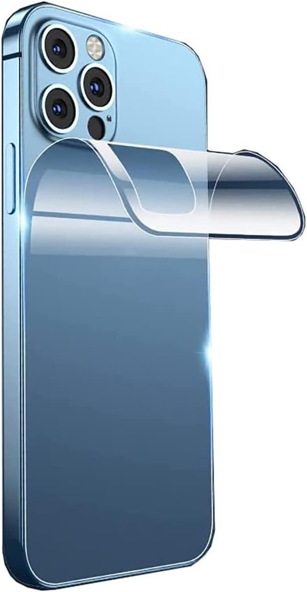 [2 stuks] Back Hydrogel Film voor iPhone 12 Pro (6,1 inch), Screen Protector [Clear HD] anti-vingerafdruk/kras [Haptic Touch] TPU Protective Film