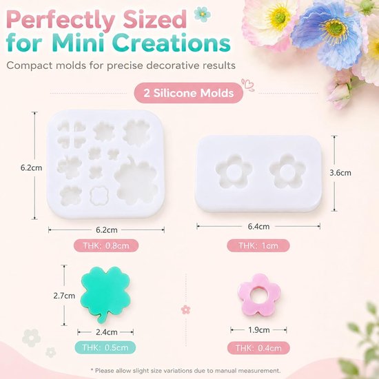 Mal bloemen, 3D bloemenvormen hars roos kaarsen vorm soorten bloemenvorm epoxyhars mallen 3D fondant vormen, siliconen mallen gietvormen bloem siliconen zeep vorm voor zeep kaarsen cake — afbeelding 4