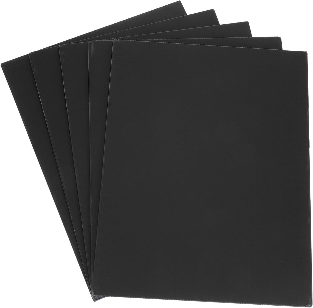 43,18 cm x 33,02 cm blanco gegolfde kunststof plaat, 4 mm zwarte lege bordjes voor tuin, handwerk doe-het-zelf productie bord 5 stuks