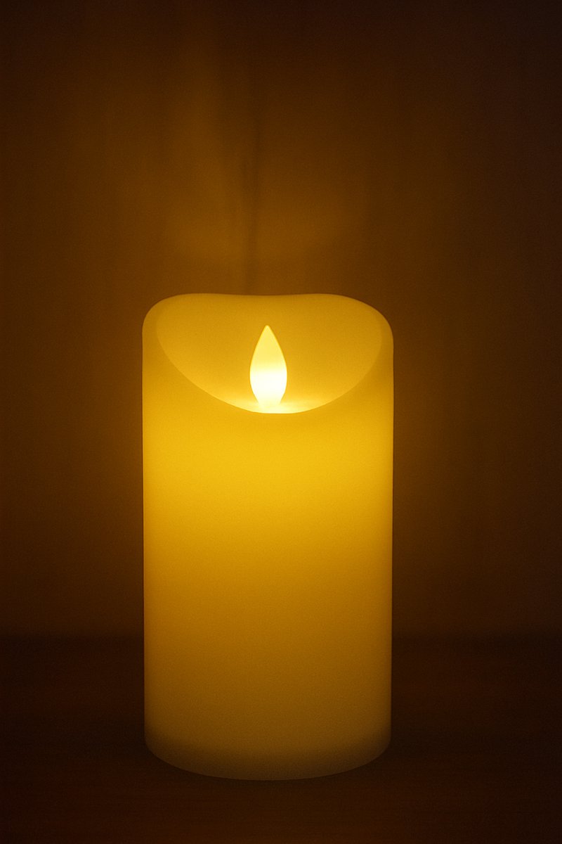 LED Kaars - Flikkerende flam - op Batterijen - 5 x 11 cm