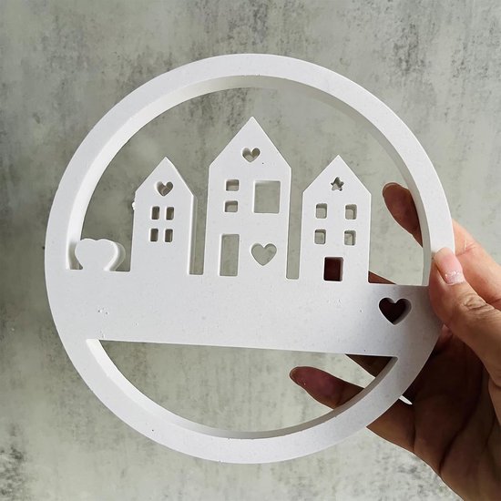 Mal huis, huizen siliconen vormen, gietvormen huizen, gemakkelijk uit de vorm te halen, kan worden hergebruikt, siliconen mallen gietvormen huis, huis, siliconen vorm en siliconen vorm — afbeelding 4