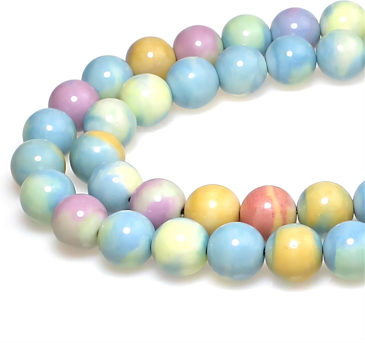 Kralen Regenboogsteen Ronde Losse Halfedelsteen Kralen Voor het Maken van Sieraden Armbanden Kettingen