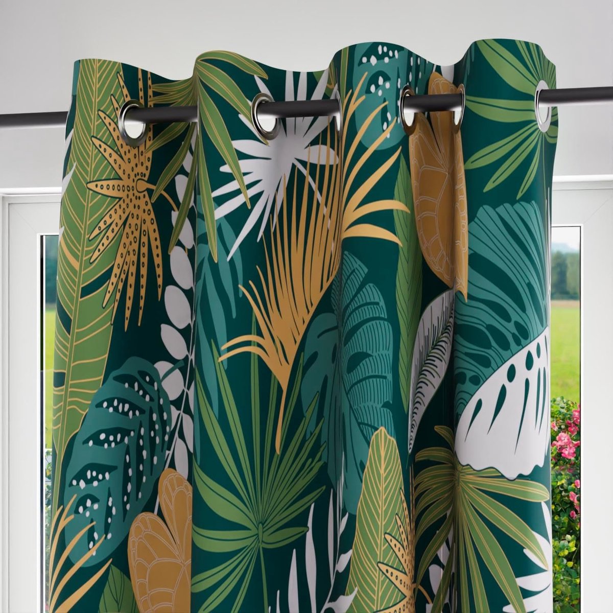 D'ocre, Ringgordijn van puur katoen, 135 x 250 cm, Tanzania