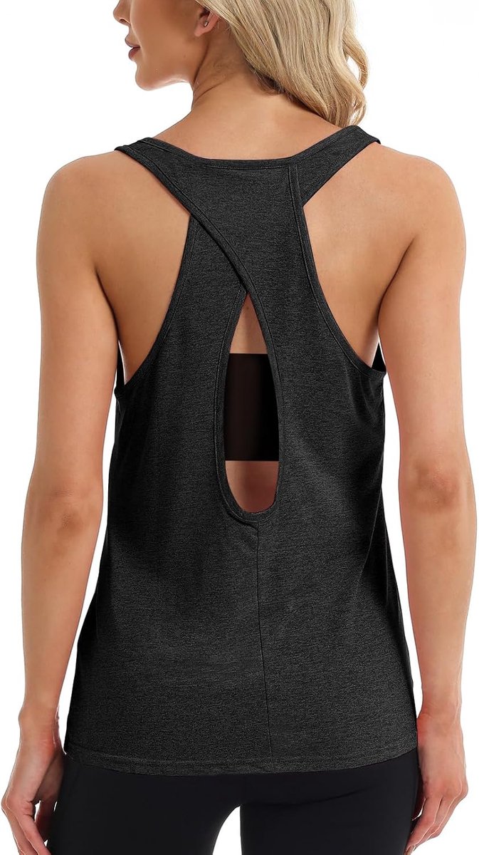 Tanktops voor dames, sport, yoga, racerback, fitness, hardlopen, workout, looptop, mouwloos, shirt, bovenstuk