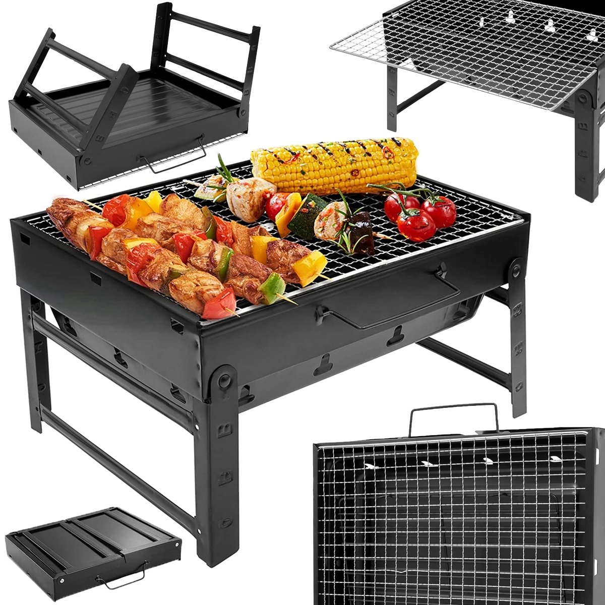 Draagbare Koolgrill in Kofferformaat - Ideaal voor Tuin & Camping