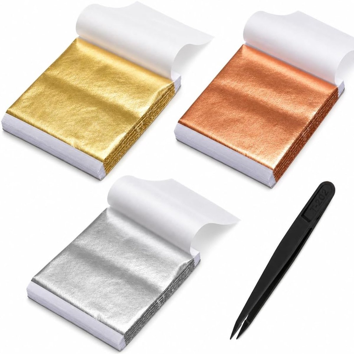 Bladgoud om te knutselen, 8 x 8,5 cm imitatie goudfolie, bladzilver, roségoud voor kunstnagels, decoratie