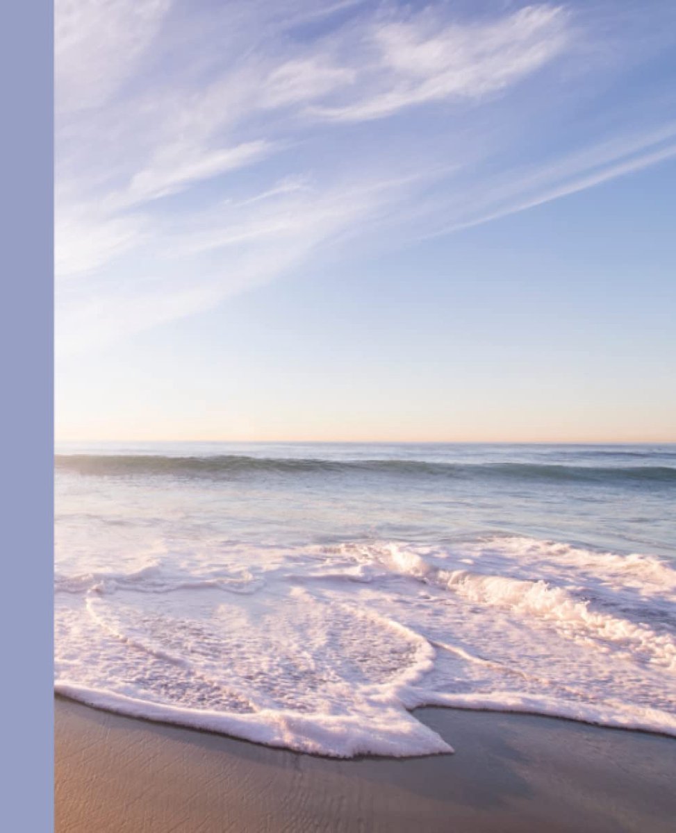 Waves Notebook: 7.5 x 9.25 college ruled lined paper