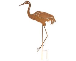 Premier Grote Core-Ten Rusty Heron Silhouet Tuin Ornament Beeldje 82cm Hoog