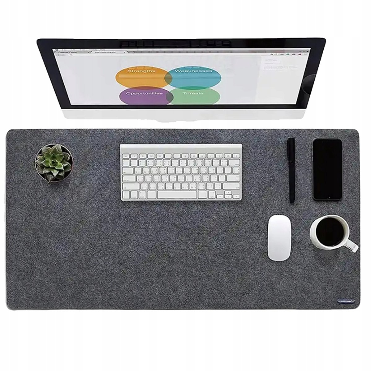 Grote Bureauonderlegger 100x40cm - Antislip Bureau Pad voor Laptop & Muis