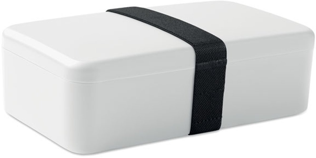 2 pack PP lunchbox met RPET elastieksluiting. Inhoud: 750ml Kleur Wit