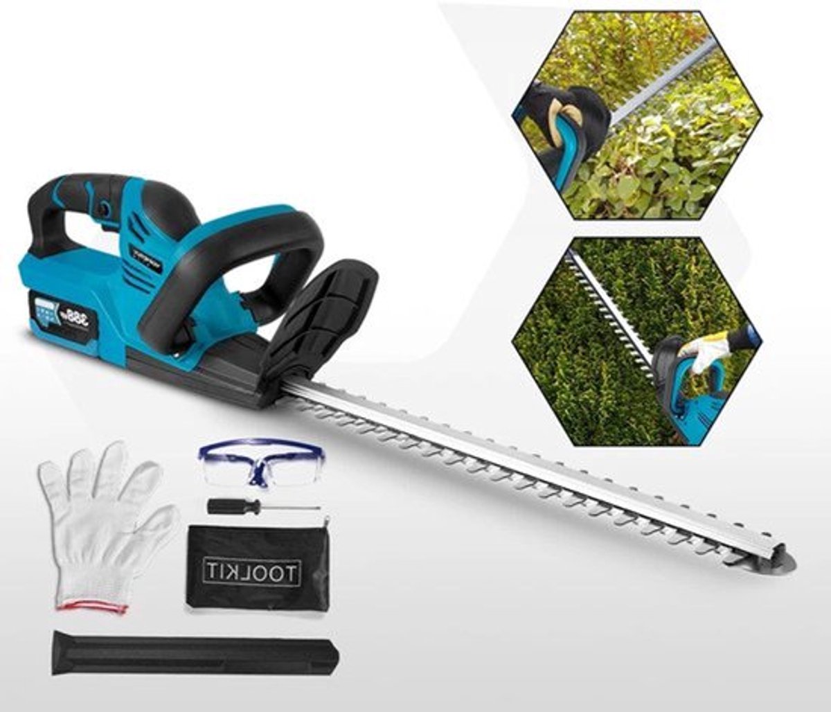 Heggenschaar - Haagschaar - Tuingereedschap - Elektrische - Draadloze - 2000W - 15000RPM - Snoeizaag & Trimmer in één – Inclusief 2x 18V Accu’s – Voor Tuinonderhoud