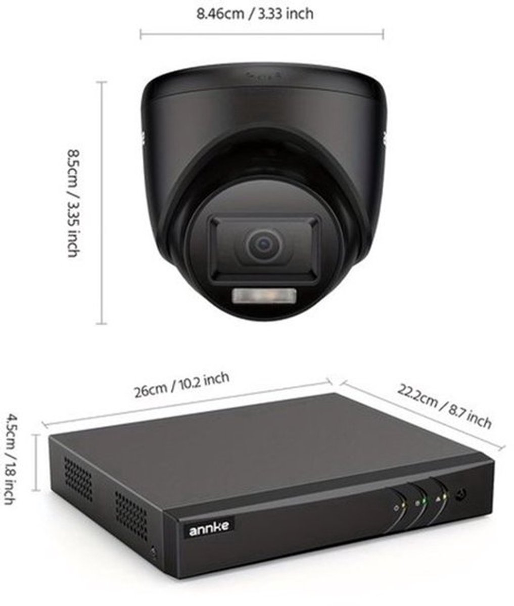 Beveiligingssysteem – Bewakingssysteem – CCTV Camera – Surveillance Camera – Beveiligingscamera – 8 Camera’s 5MP – 2TB Opslag – AI Mens- en Voertuigherkenning – Kleurennachtzicht