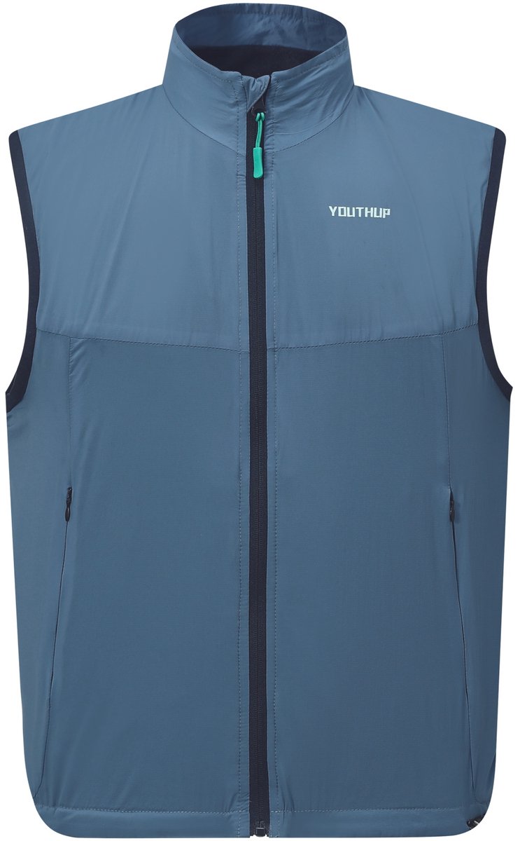 YOUTHUP Heren Outdoor Bodywarmer Lichtgewicht Waterafstotend Warm Blauw