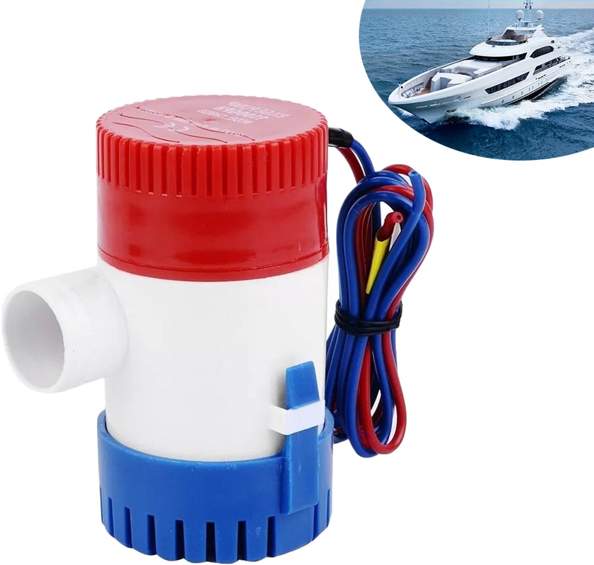 Elektrische Bulch-pomp - Scheepspomp - Waterpomp - Buitenbooster DC-dompelpomp - 12V - 1100 GPH