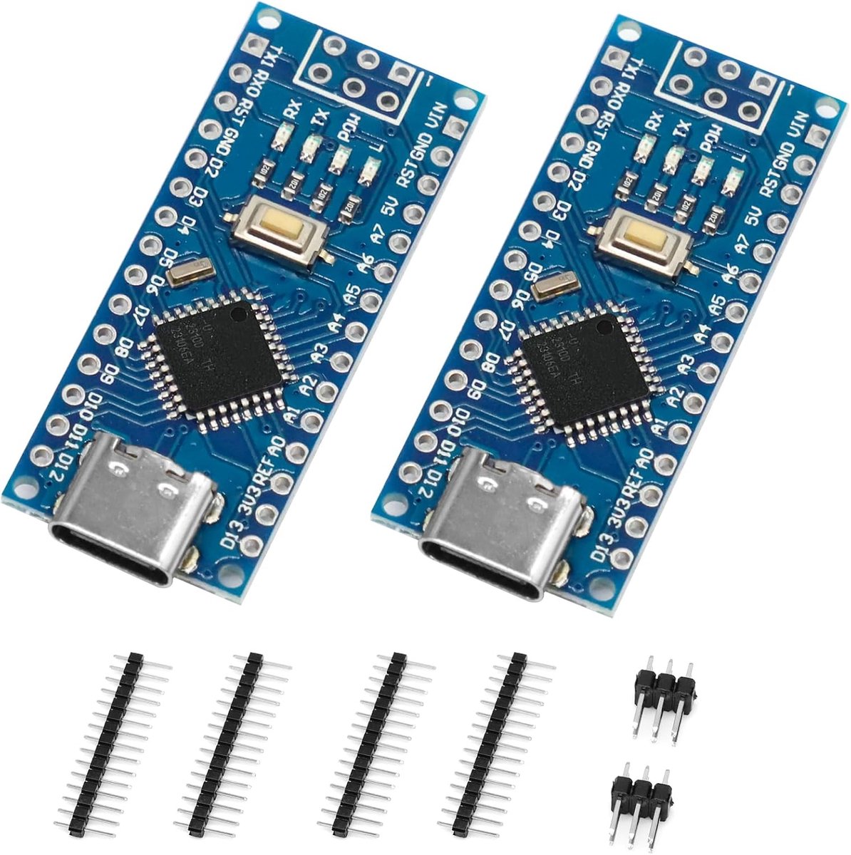 Ontwikkelprintplaat met CH340 chip Binghe 2 stuks microcontroller 5 V ontwikkelingskaart met chip CH340 Type-C stekker 5 V 16 m microcontroller compatibel met Arduino IDE