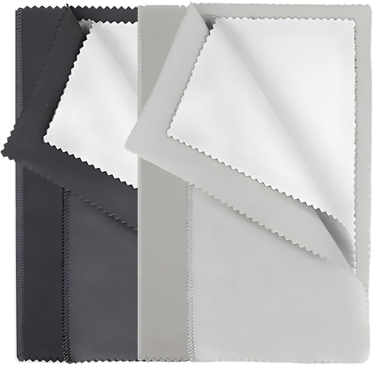 Zilverpoetsdoek voor sieraden, 4 stuks, zilverpoetsdoek, reinigingsdoek, herbruikbare reinigingsdoekjes voor sieraden, zilverpoetsdoeken voor sieraden