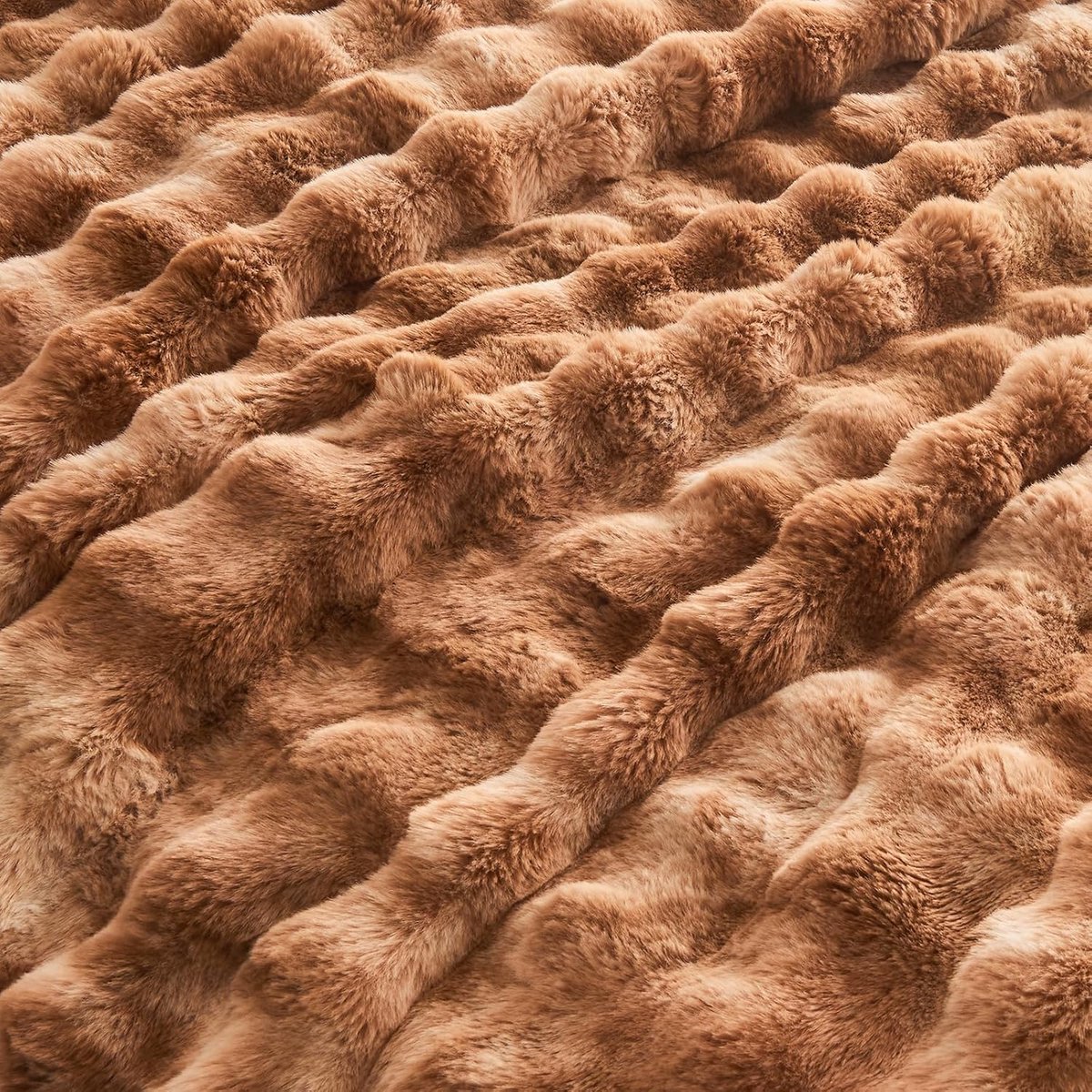 Beddengoed, 135 x 200 cm, winterbeddengoed gemaakt van imitatiekonijnenbont als een zachte knuffel, warm dekbedovertrek met ritssluiting en 1 kussensloop 80 x 80 cm, tie-dye grijs bruin