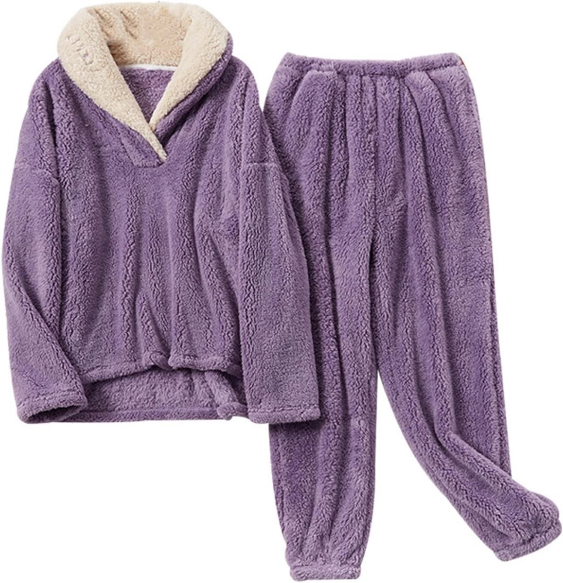 Nachtkleding dames herfst en winter flanel nachtkleding set, dikke casual nachtkleding set