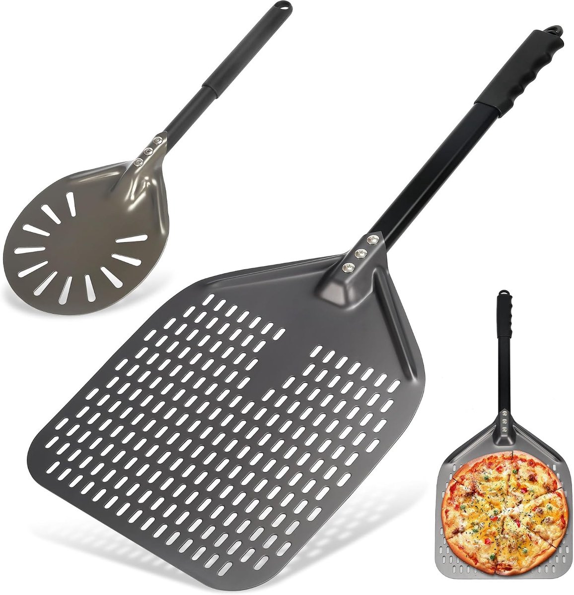 Pizzaschep, 30 x 39 cm oppervlak, pizzaspatel, temperatuurbestendig voor pizzaoven