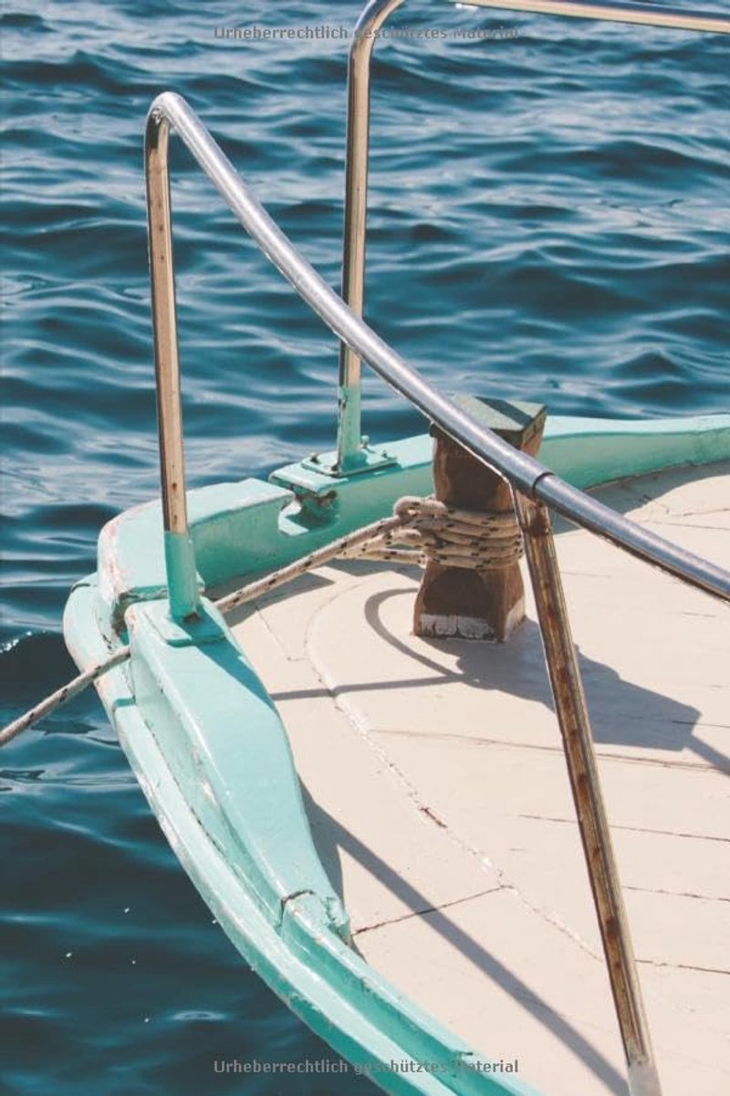 Logbuch: Seetagebuch für Bootsfahrten mit dem Segelboot oder Segelyacht  Vorlage für Streckenaufzeichnungen, Windrichtung, Geschwindigkeit, ...  handliches 6x9 Format  Motiv: Segelboot 4