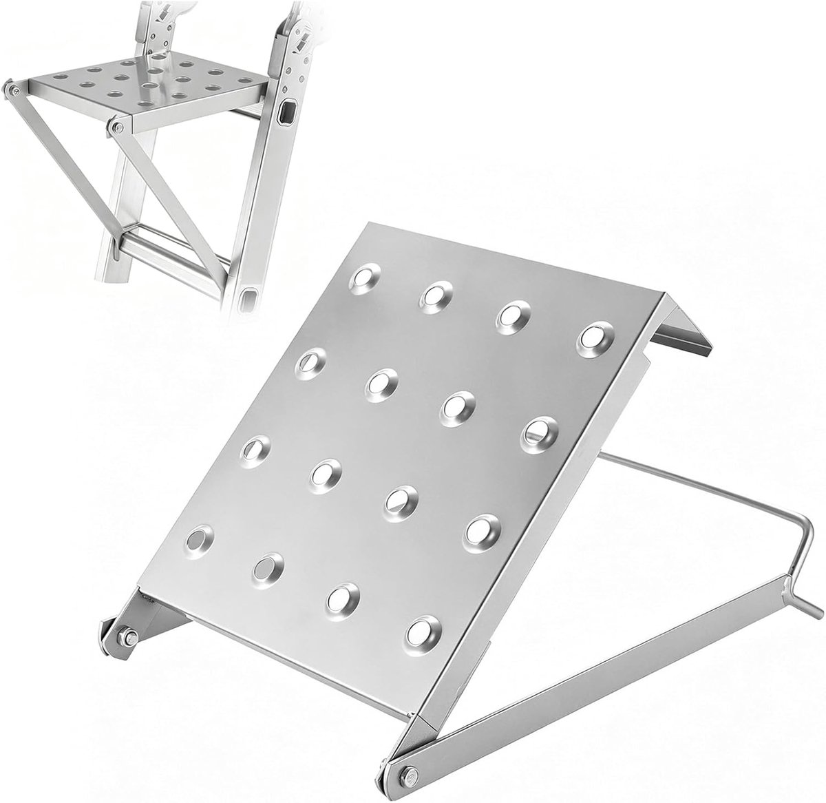 Werkplatform, versterkte platformladder om in ladders te hangen, tot 150 kg voor staande ladders, ladders