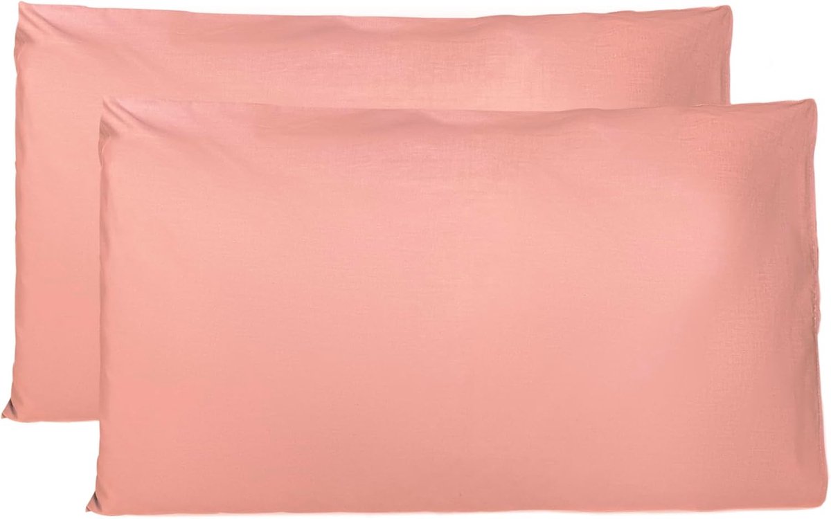 Kussenslopen 100% Pure katoen 40x70 CM, Set van 2 Bed Kussen Stoffen Gemaakt in Italië, Tassluiting, Solid Color, Standaard Maat met - Cyprus