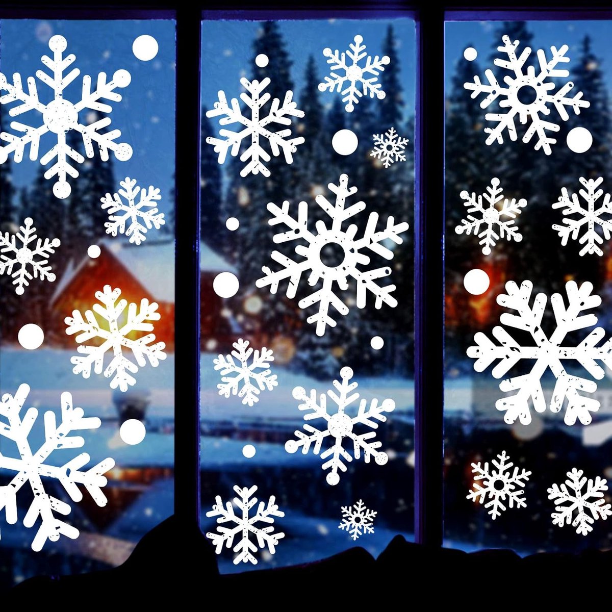 157 STKS Kerst Raam Klampt Decals Voor Glas Sneeuwvlok Rendier Kerstman Venster Stickers Xmas Decals Vrolijk Kerstfeest Feestbenodigdheden Decor