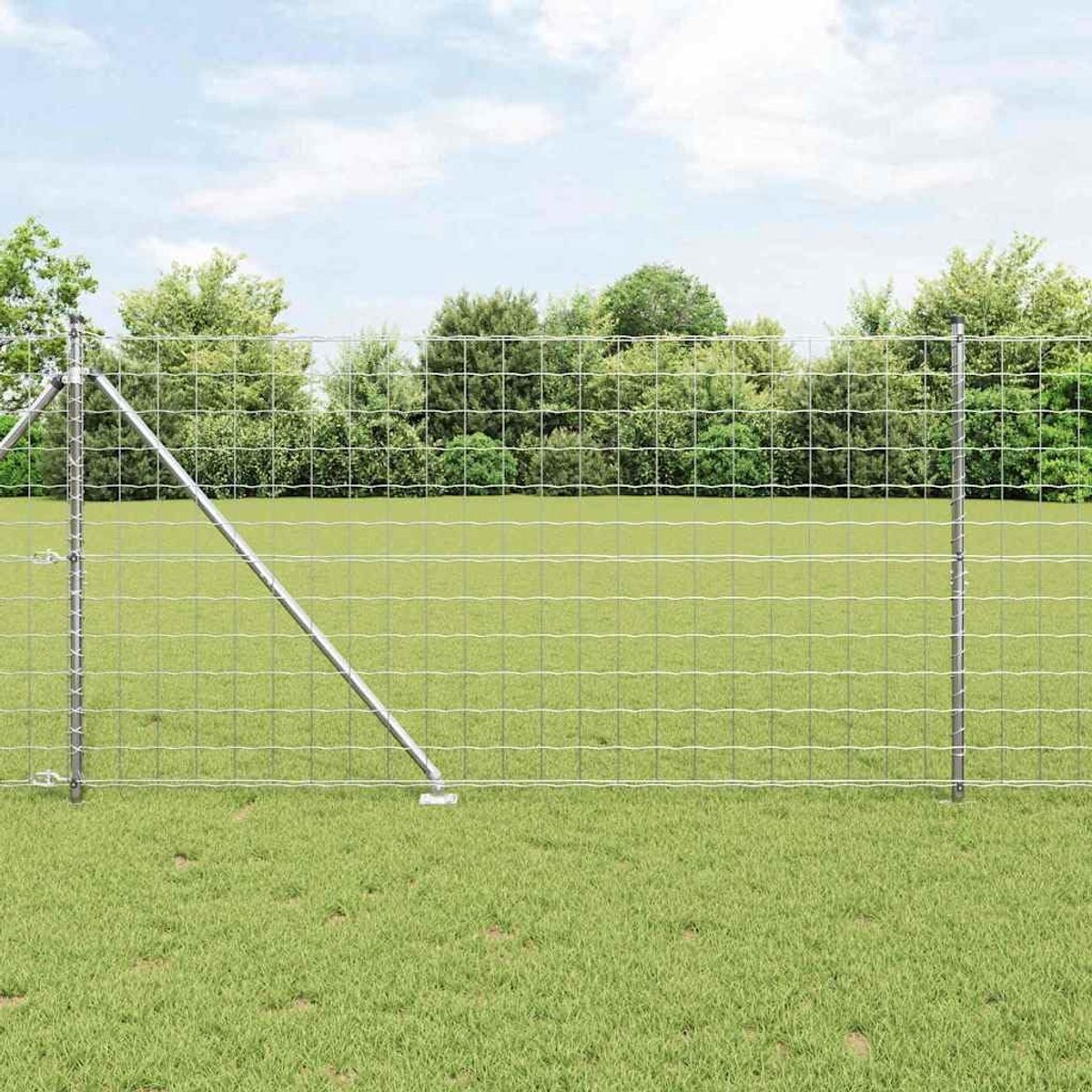 Tuinhek van metaal, omheiningen, weerbestendig en gepoedercoat, stabiele inkijkbescherming voor terras, erf en tuinen, gegalvaniseerd staal, 10 x 1,2 m (100 x 100 mmmesh), spikeanchorfix)